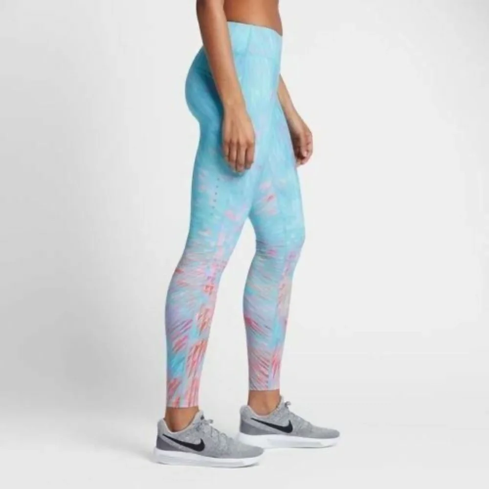 Nike Dri Fit Teal Athletic Leggings Size Small - Picture 2 of 12